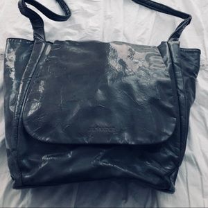 Jil Sander Messenger Grey Patent Leather bag